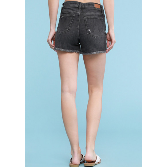 Grey Denim Cut Off Shorts S-XL