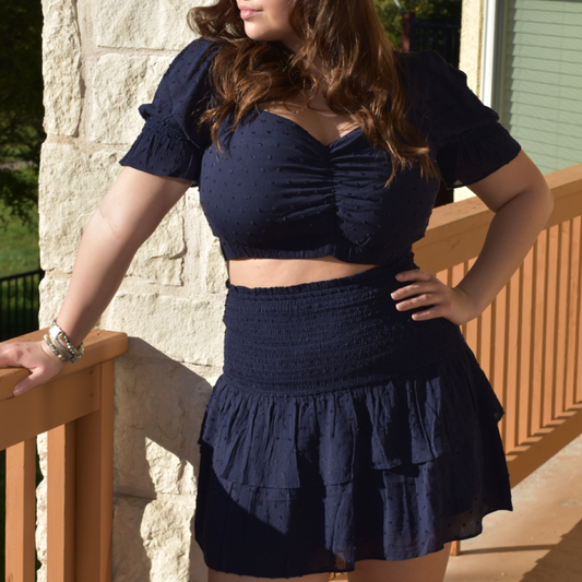 Too Cool For You Skirt- Navy