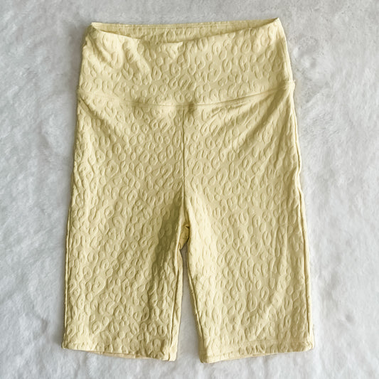 Lemon Leopard Biker Shorts